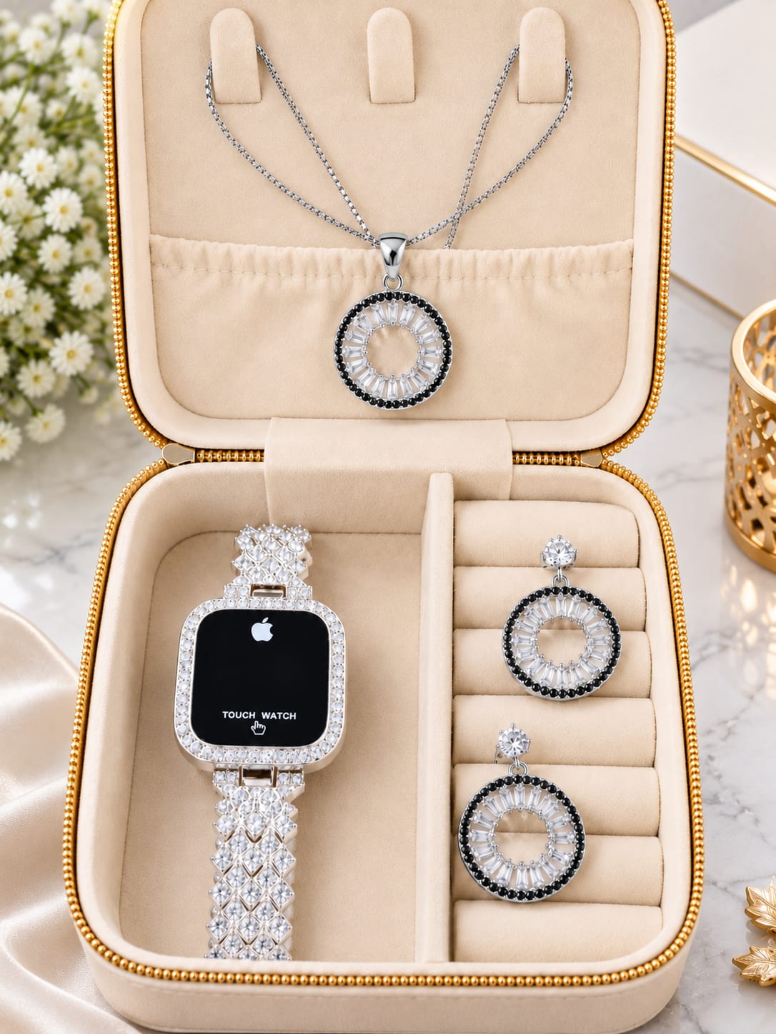 New Arrival Of Premium 1 Carat Zarqoon Jewellery Set Gift Box