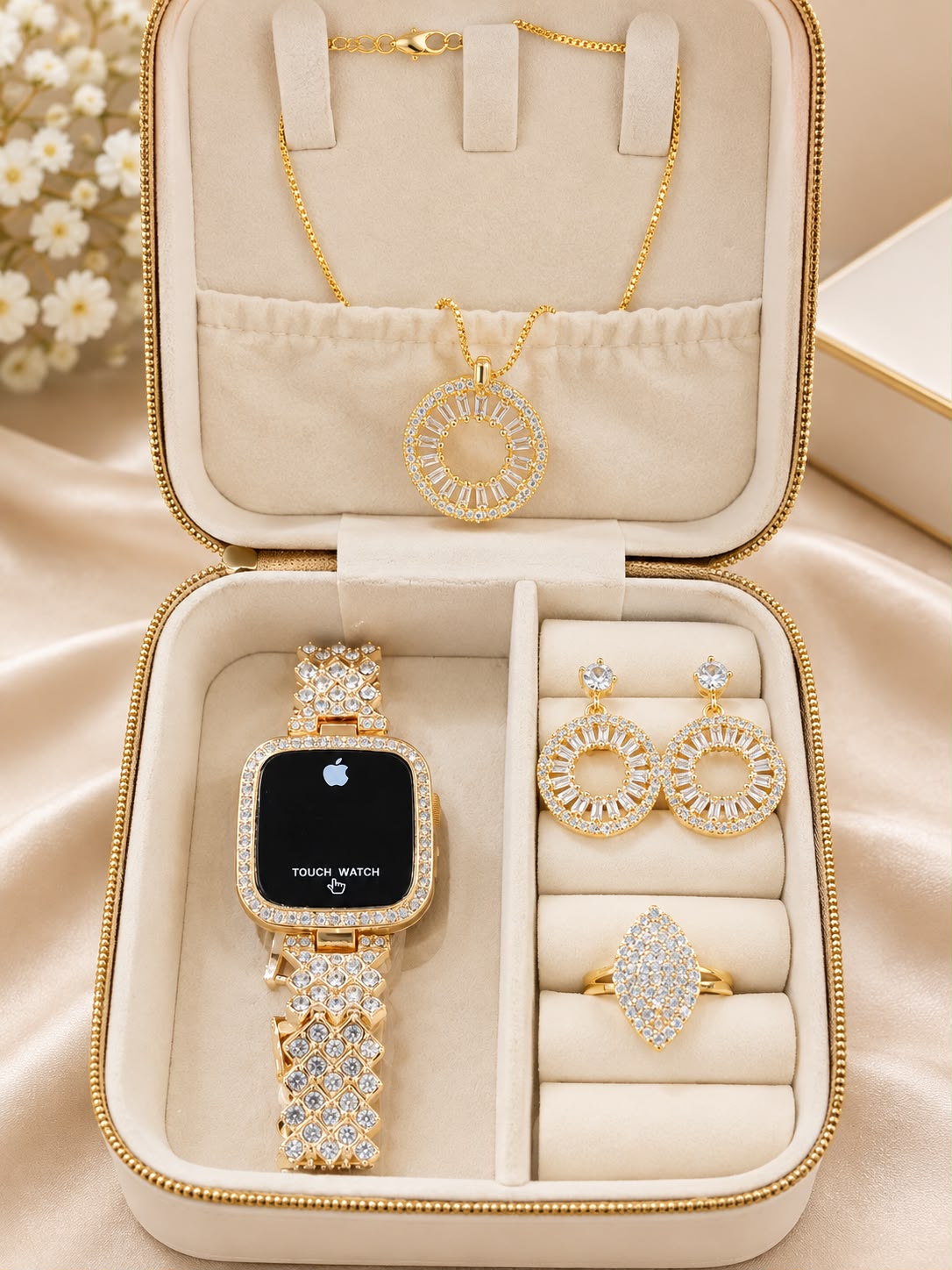 New Arrival Of Premium 1 Carat Zarqoon Jewellery Set Gift Box